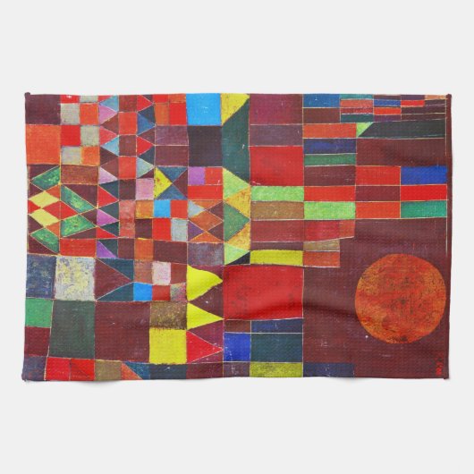 Castle en Sun, Paul Klee Theedoek (Horizontaal)