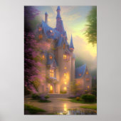Castle Enchanted Forest Fantasy Art Poster (Voorkant)