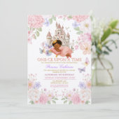 Castle Floral Pastel Princess 1st Birthday Kaart (Staand voorkant)