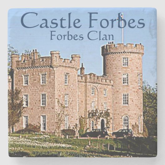 Castle Forbes - Forbes Clan Stenen Onderzetter (Voorkant)
