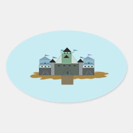 Castle Fortress Ovale Sticker