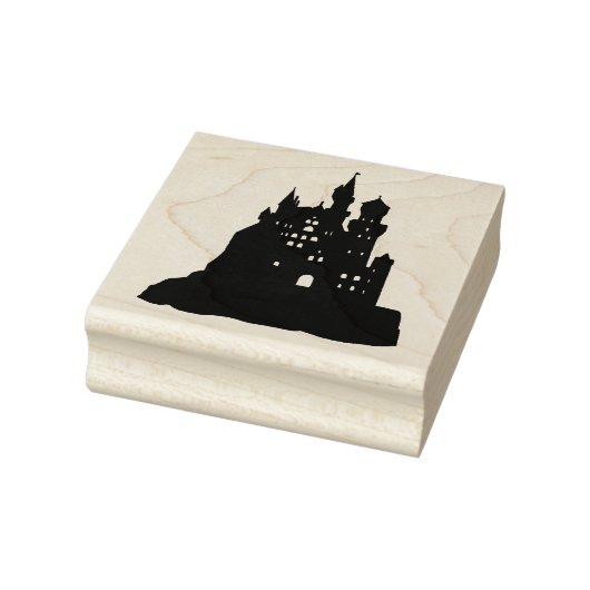 Castle Fortress Silhouette Halloween Rubberstempel (Stempel)