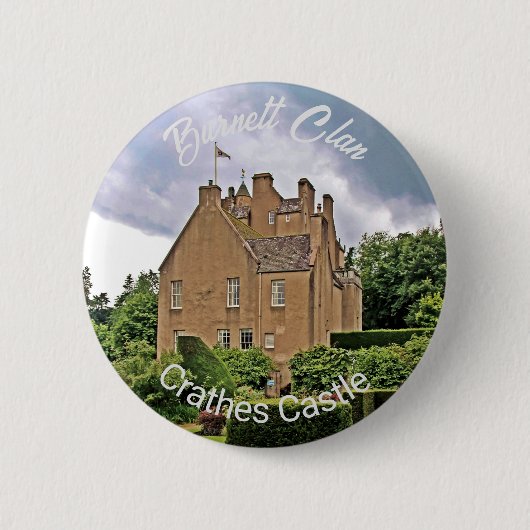 Castle Foto van Scottish Burnett Clan's Crathes Ronde Button 5,7 Cm (Voorkant)