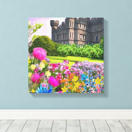 Castle Garden Canvas Afdruk (Insitu (Houten vloer))