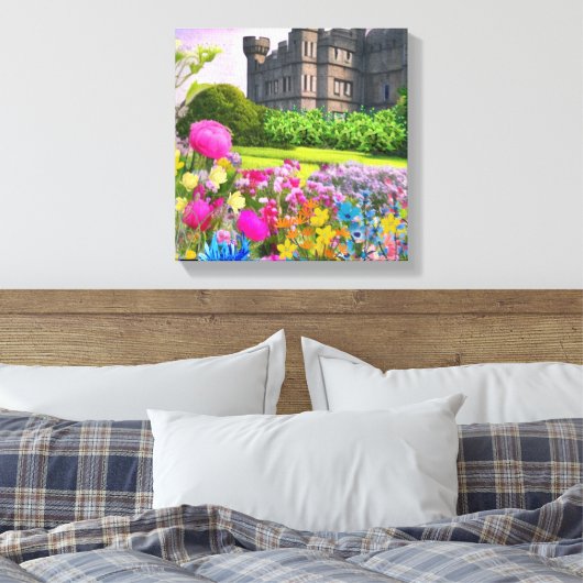 Castle Garden Canvas Afdruk (Insitu (Slaapkamer))