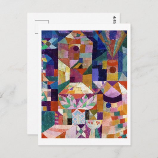 Castle Garden, Paul Klee Briefkaart (Voorkant / Achterkant)