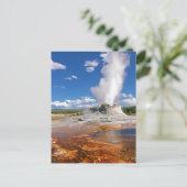 Castle Geyser Eruption Yellowstone National Park Briefkaart (Staand voorkant)