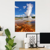 Castle Geyser Eruption Yellowstone National Park Poster (Thuiskantoor)