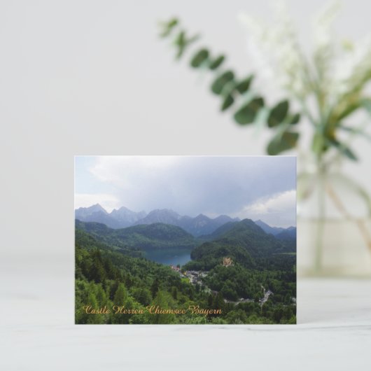 Castle Herren Chiemsee Bavaria Briefkaart (Staand voorkant)