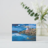 Castle Hill Lighthouse Art Card Visitekaartje (Staand voorkant)