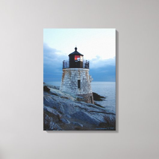 Castle Hill Lighthouse- Newport, RI canvas print (Voorkant)
