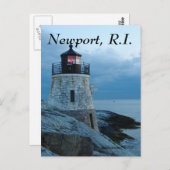 Castle Hill Lighthouse- Newport, RI-kaart Briefkaart (Voorkant / Achterkant)