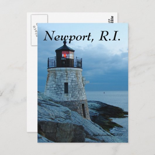 Castle Hill Lighthouse- Newport, RI-kaart Briefkaart (Voorkant / Achterkant)