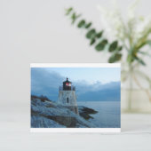 Castle Hill Lighthouse- Newport, RI-kaart Briefkaart (Staand voorkant)