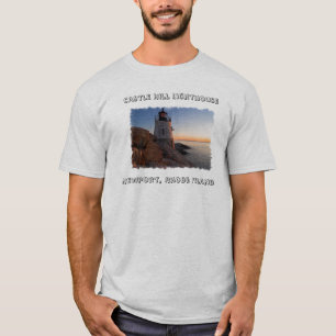 Castle Hill Lighthouse, Newport RI Mannen Tee Shir T-shirt