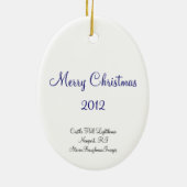 Castle Hill Lighthouse Ornament (Achterkant)