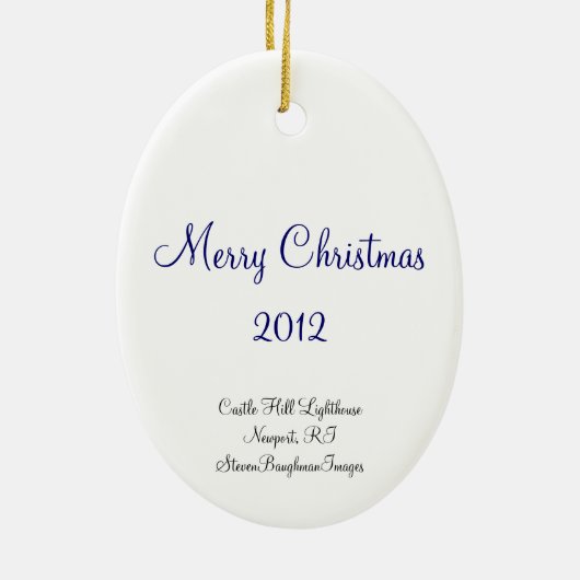 Castle Hill Lighthouse Ornament (Achterkant)