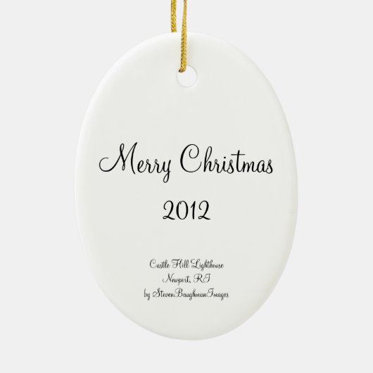 Castle Hill Lighthouse Ornament (Achterkant)