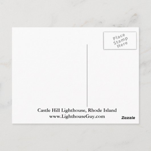 Castle Hill Lighthouse, Rhode Island Briefkaart (Achterkant)