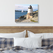 Castle Hill Lighthouse, Rhode Island Canvas Afdruk (Insitu (Slaapkamer))