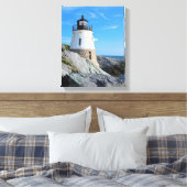 Castle Hill Lighthouse, Rhode Island Canvas Afdruk (Insitu (Slaapkamer))
