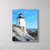 Castle Hill Lighthouse, Rhode Island Canvas Afdruk (Voorkant)