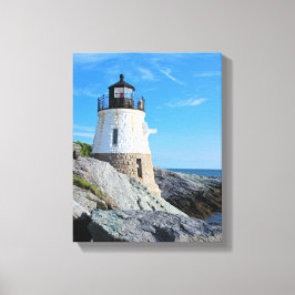 Castle Hill Lighthouse, Rhode Island Canvas Afdruk