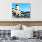 Castle Hill Lighthouse, Rhode Island Canvas Afdruk (Insitu (Slaapkamer))