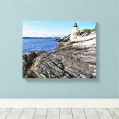 Castle Hill Lighthouse, Rhode Island Canvas Afdruk (Insitu (Houten vloer))