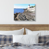 Castle Hill Lighthouse, Rhode Island Canvas Afdruk (Insitu (Slaapkamer))