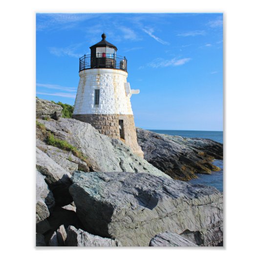 Castle Hill Lighthouse, Rhode Island Foto Afdruk (Voorkant)