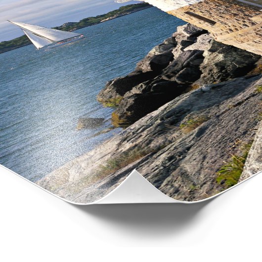 Castle Hill Lighthouse, Rhode Island Foto Afdruk (Hoek)
