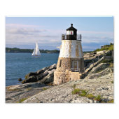 Castle Hill Lighthouse, Rhode Island Foto Afdruk (Voorkant)
