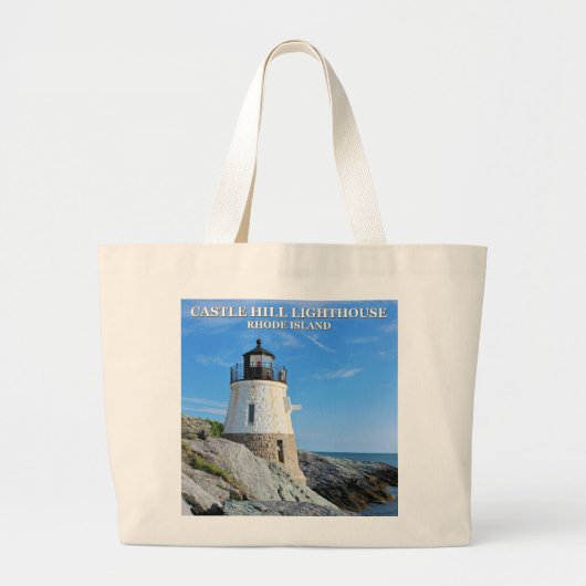 Castle Hill Lighthouse, Rhode Island Grote Tote Bag (Voorkant)