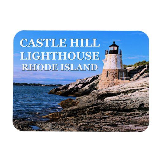Castle Hill Lighthouse, Rhode Island Magneet (Horizontaal)