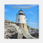 Castle Hill Lighthouse, Rhode Island Magnet (Voorkant)