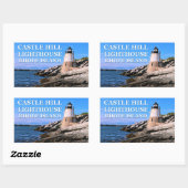 Castle Hill Lighthouse, Rhode Island Rechthoekige Sticker (Vel)