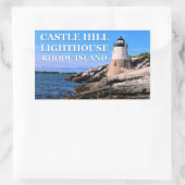 Castle Hill Lighthouse, Rhode Island Rechthoekige Sticker (Tas)