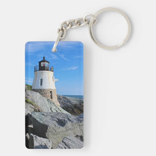 Castle Hill Lighthouse, Rhode Island Sleutelhanger (achterkant)