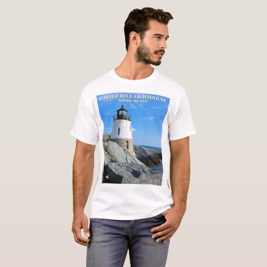 Castle Hill Lighthouse, Rhode Island T-shirt (Voorkant volledig)