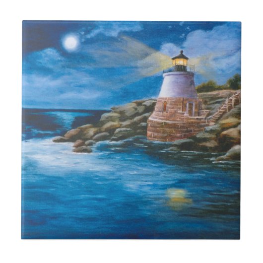 Castle Hill Lighthouse Tile Tegeltje (Voorkant)