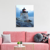 Castle Hill vuurtoren- Newport, RI canvas (Insitu (Woonkamer))