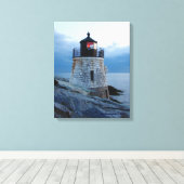 Castle Hill vuurtoren- Newport, RI canvas (Insitu (Houten vloer))