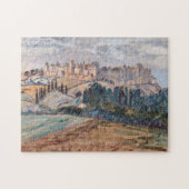Castle, Hills, Trees Landscape Scene Puzzle Legpuzzel (Horizontaal)