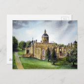 Castle Howard North Yorkshire Waterverf Painting Briefkaart (Voorkant / Achterkant)