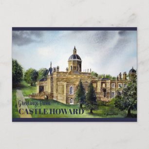 Castle Howard North Yorkshire Waterverf Painting Briefkaart