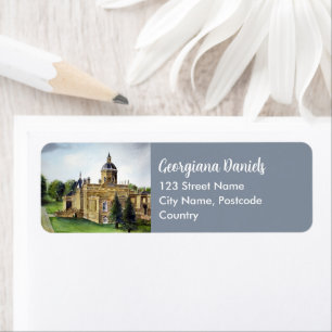 Castle Howard North Yorkshire Waterverf Painting Etiket