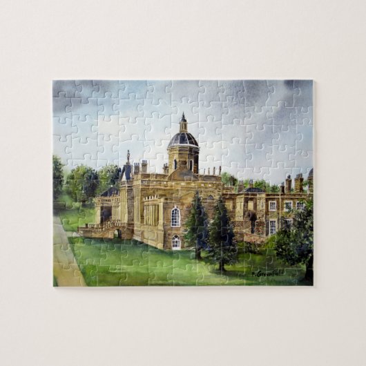 Castle Howard North Yorkshire Waterverf Painting Legpuzzel (Horizontaal)