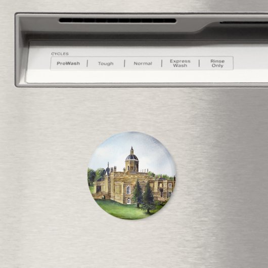 Castle Howard North Yorkshire Waterverf Painting Magneet (Insitu (Vaatwasser))