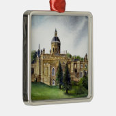 Castle Howard North Yorkshire Waterverf Painting Metalen Ornament (Rechts)
